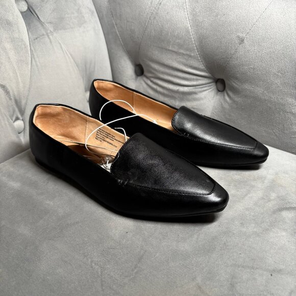 NWT A New Day Black Faux Leather Loafers with Memory Foam – Women’s Size 8 - Picture 3 of 7